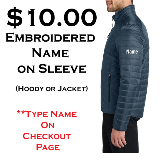 USJ Lacrosse: $10 Embroidered Name on Sleeve