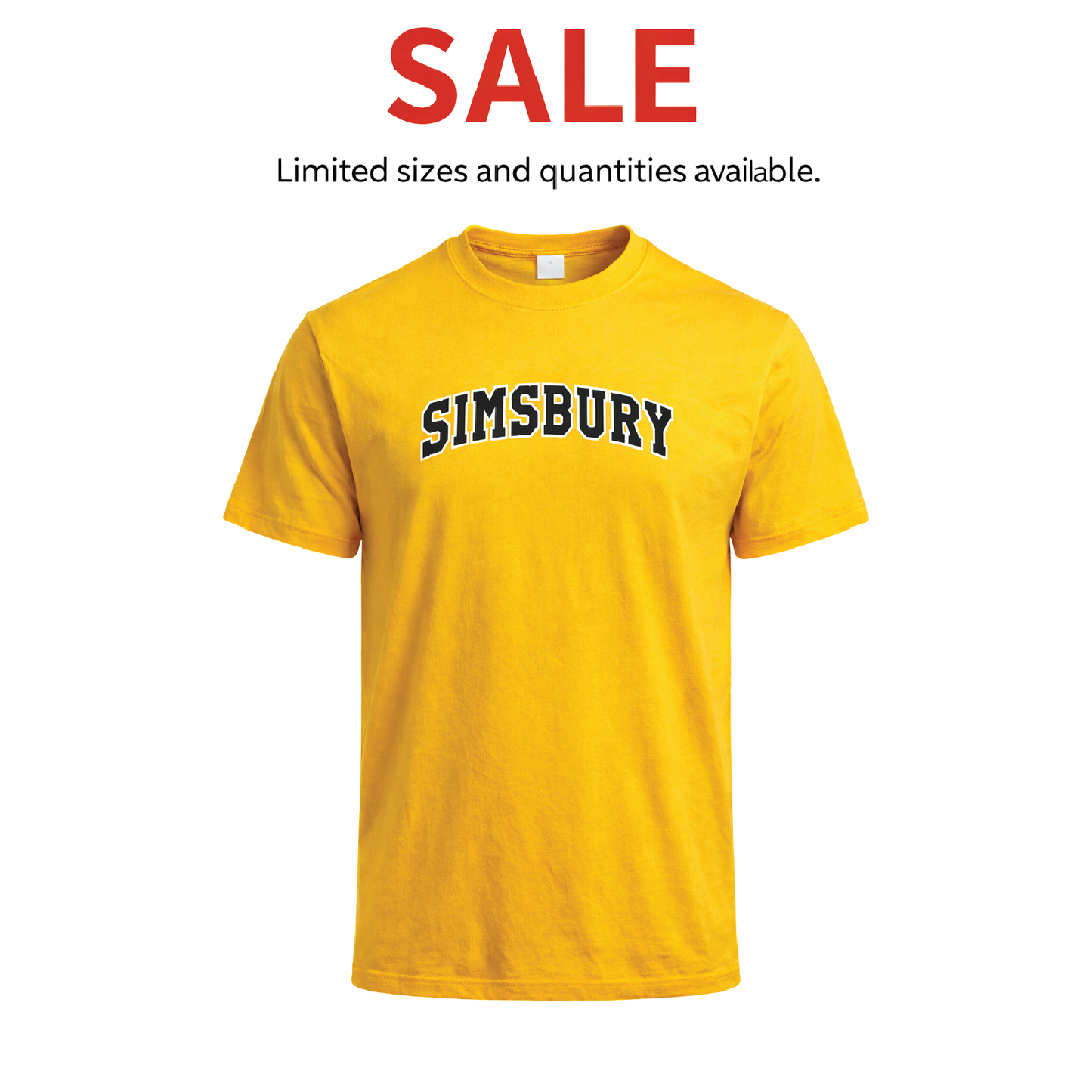 SALE: Simsbury Gold Moisture Tee. Limited Quantities