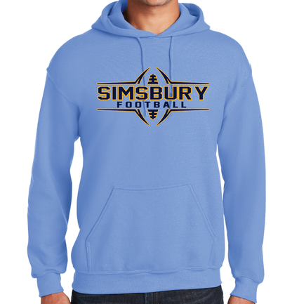 Hooded Sweatshirt Gildan 50/50:  Simsbury Football 2024