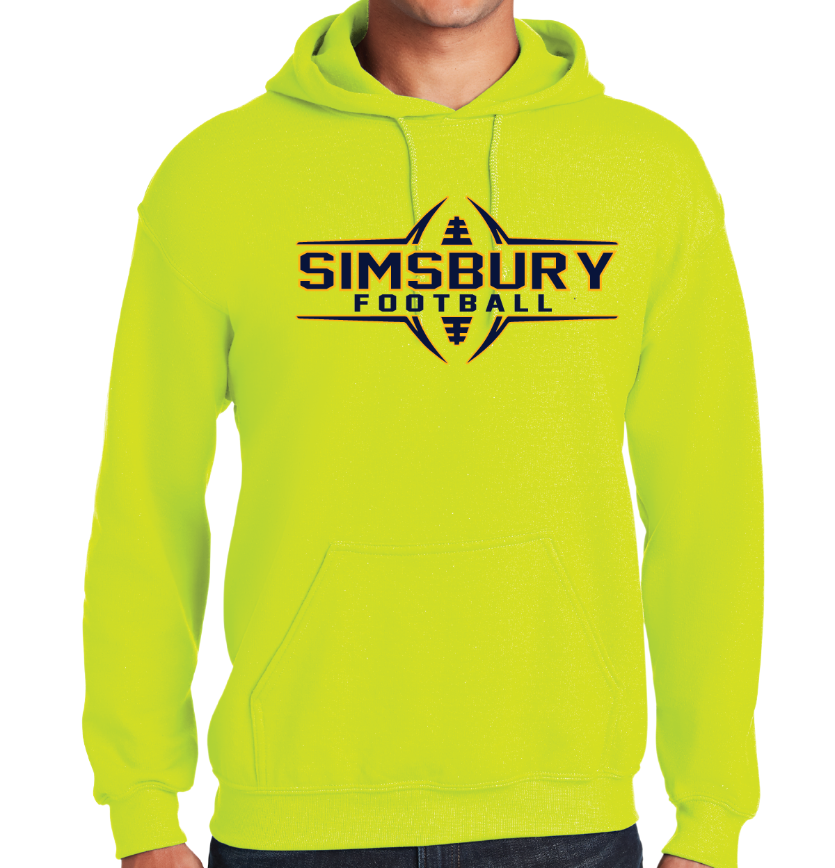 Hooded Sweatshirt Gildan 50/50:  Simsbury Football 2024