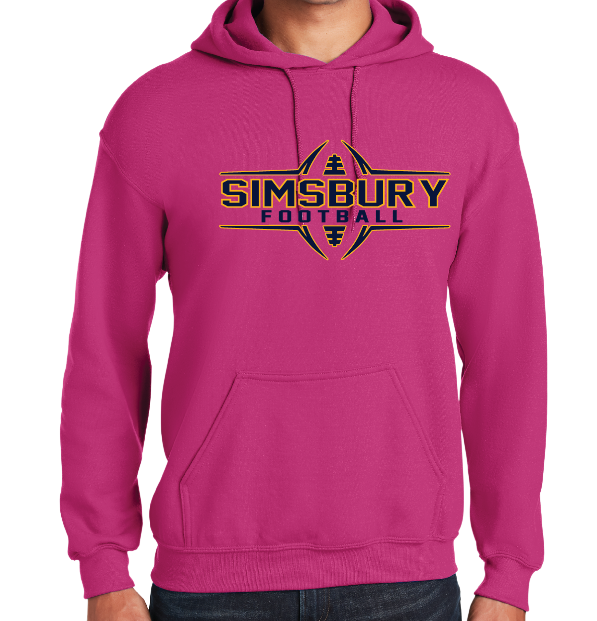 Hooded Sweatshirt Gildan 50/50:  Simsbury Football 2024