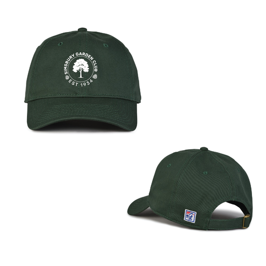 Simsbury Garden Club: GB210 Classic Relaxed Twill Hat Circle Logo