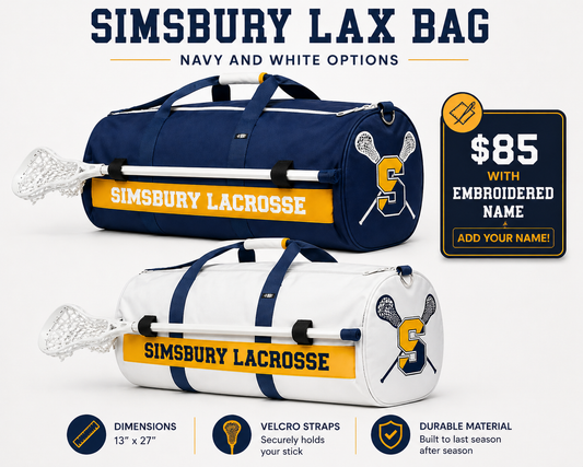 Simsbury Lacrosse Duffle Bag (Includes Embroidered Name)
