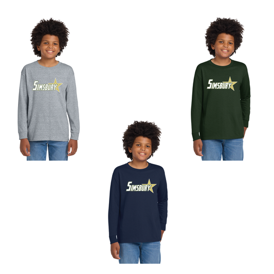 Simsbury Legion: Youth 100% Cotton Long Sleeve T-Shirt. 5400B
