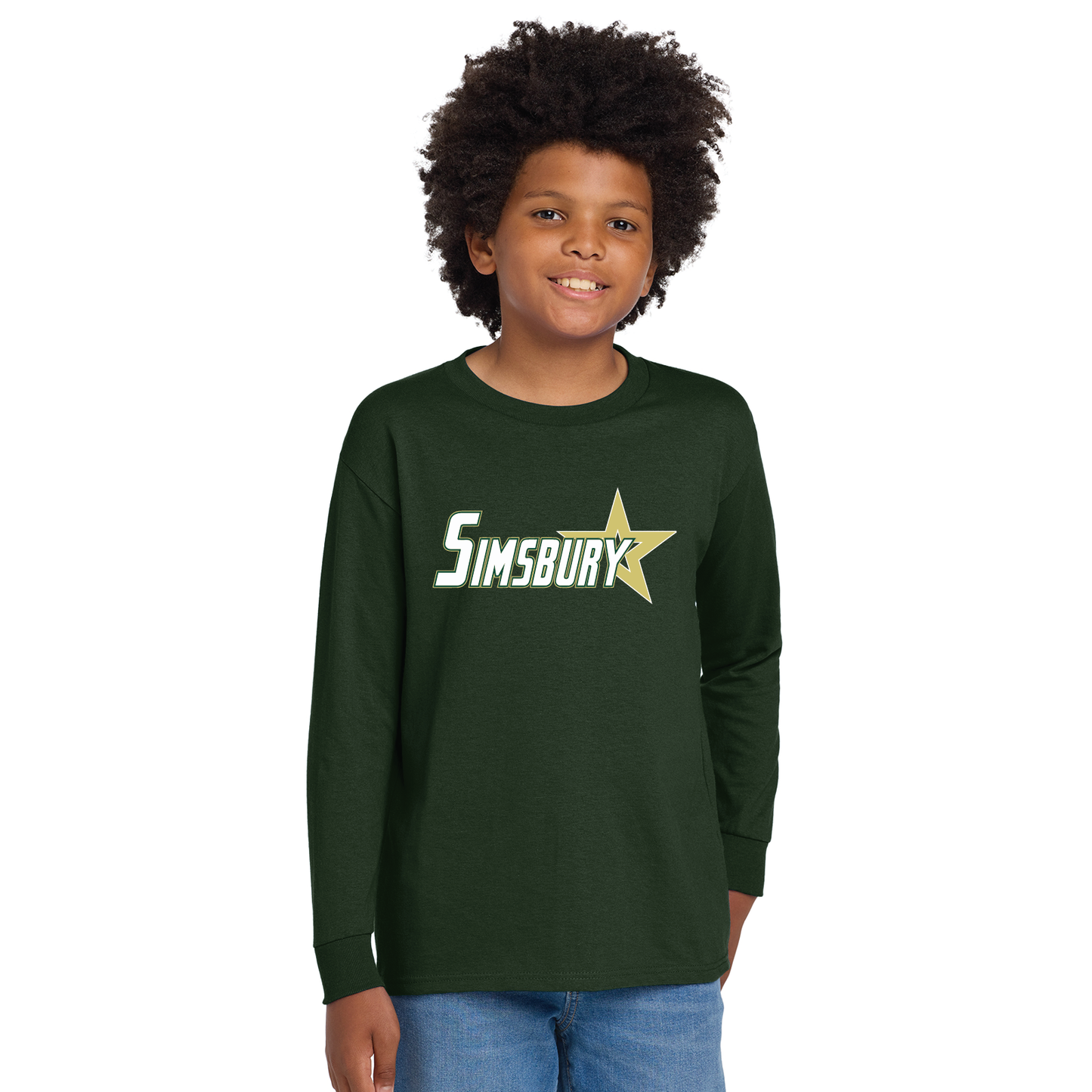 Simsbury Legion: Youth 100% Cotton Long Sleeve T-Shirt. 5400B