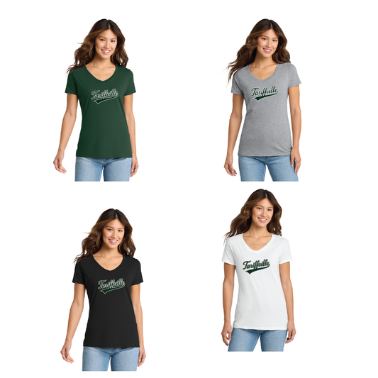 T-Ville Village Association: Soft Cotton V Neck Tee Women's