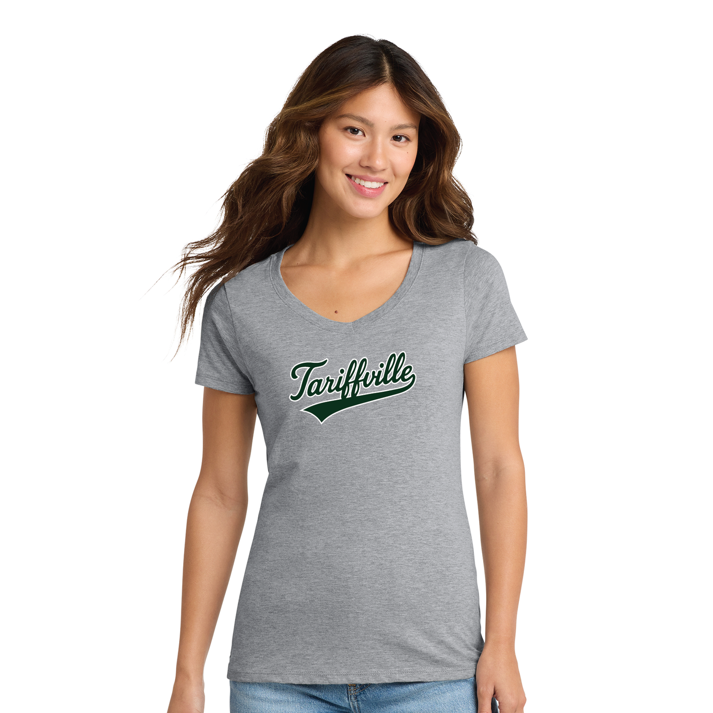 T-Ville Village Association: Soft Cotton V Neck Tee Women's
