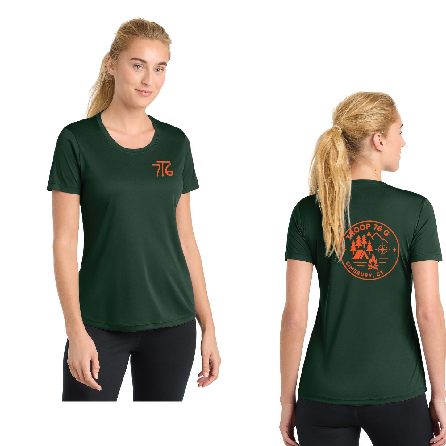 Troop 76 Girls:  Performance T Shirt Womens LST350