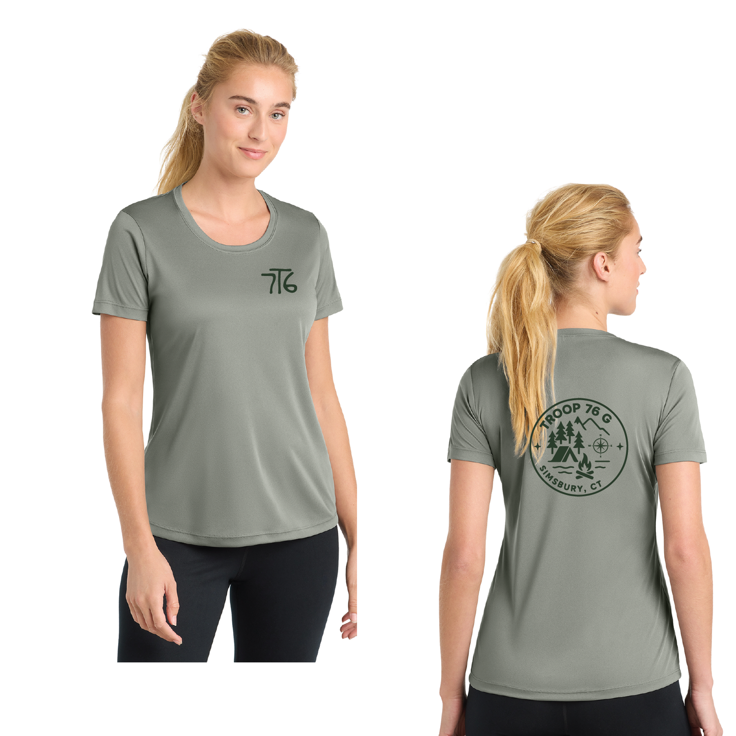 Troop 76 Girls:  Performance T Shirt Womens LST350