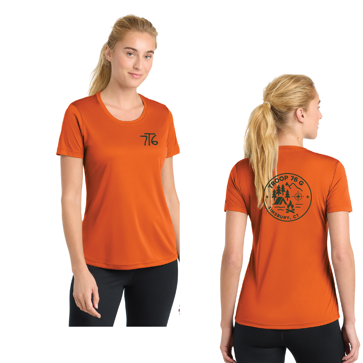 Troop 76 Girls:  Performance T Shirt Womens LST350