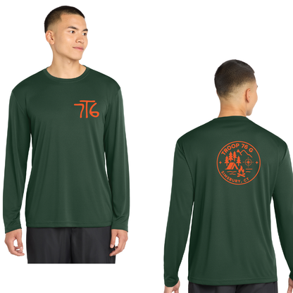 Troop 76 Girls: Performance Long Sleeve T Shirt Adult ST350LS