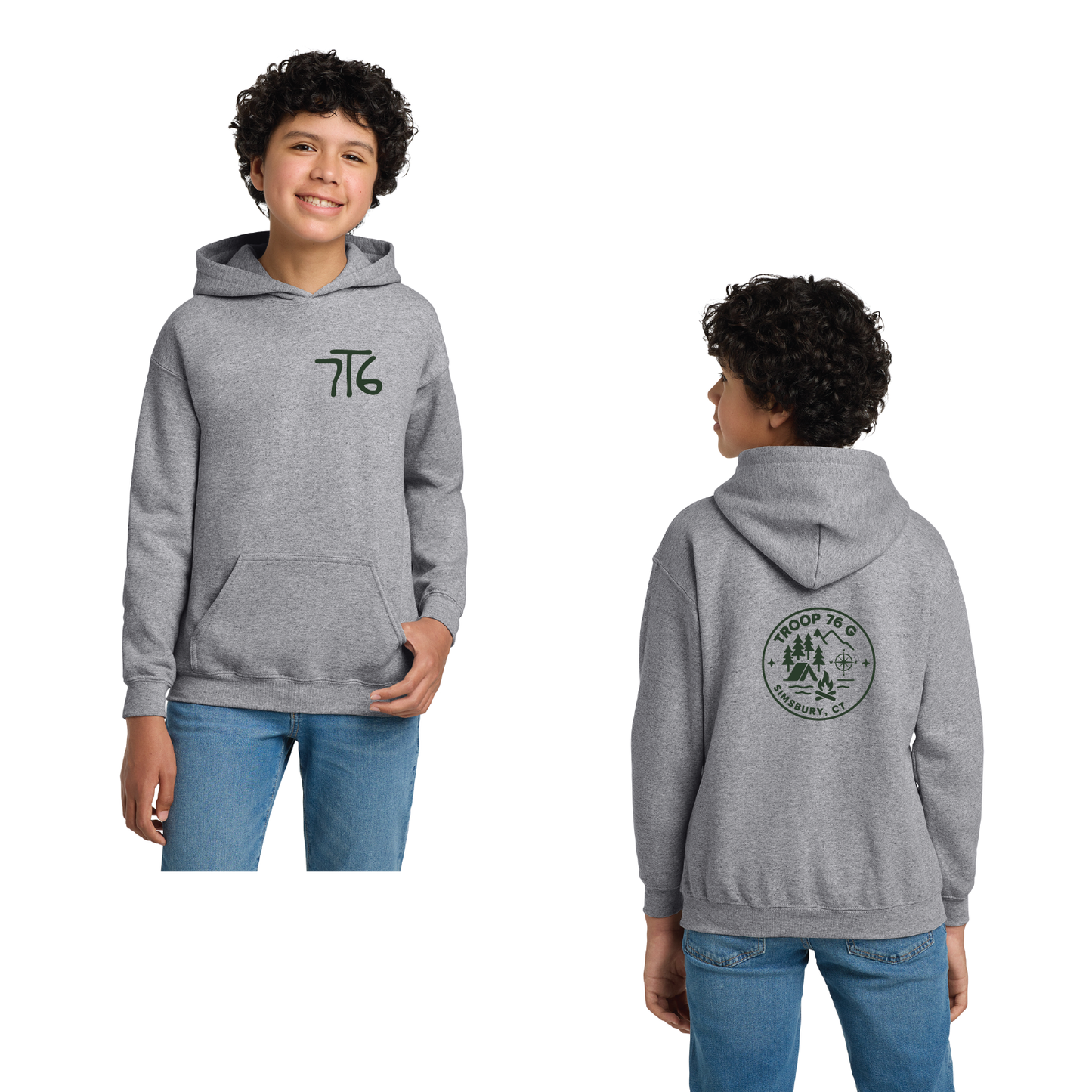 Troop 76 Girls: Hooded Sweatshirt Adult & Youth Sizes