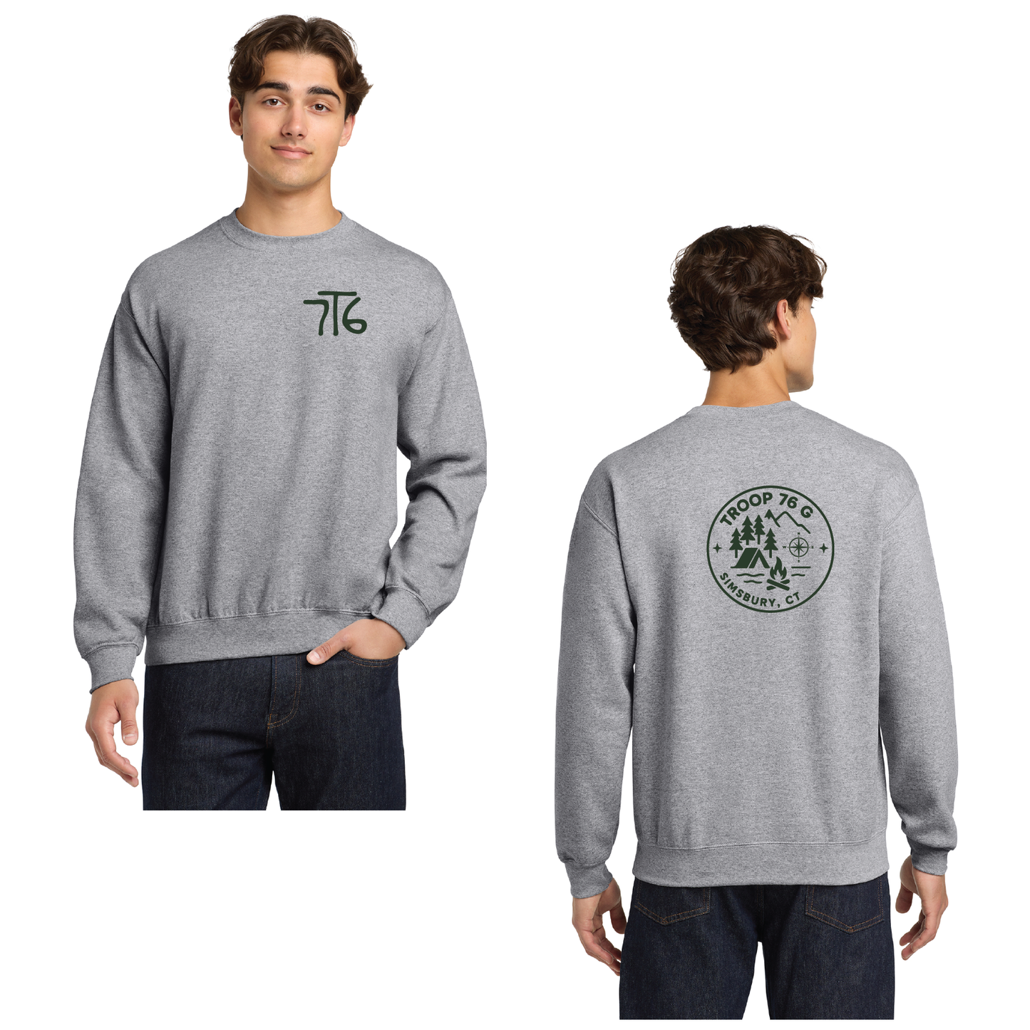 Troop 76 Girls: Crewneck Sweatshirt Adult