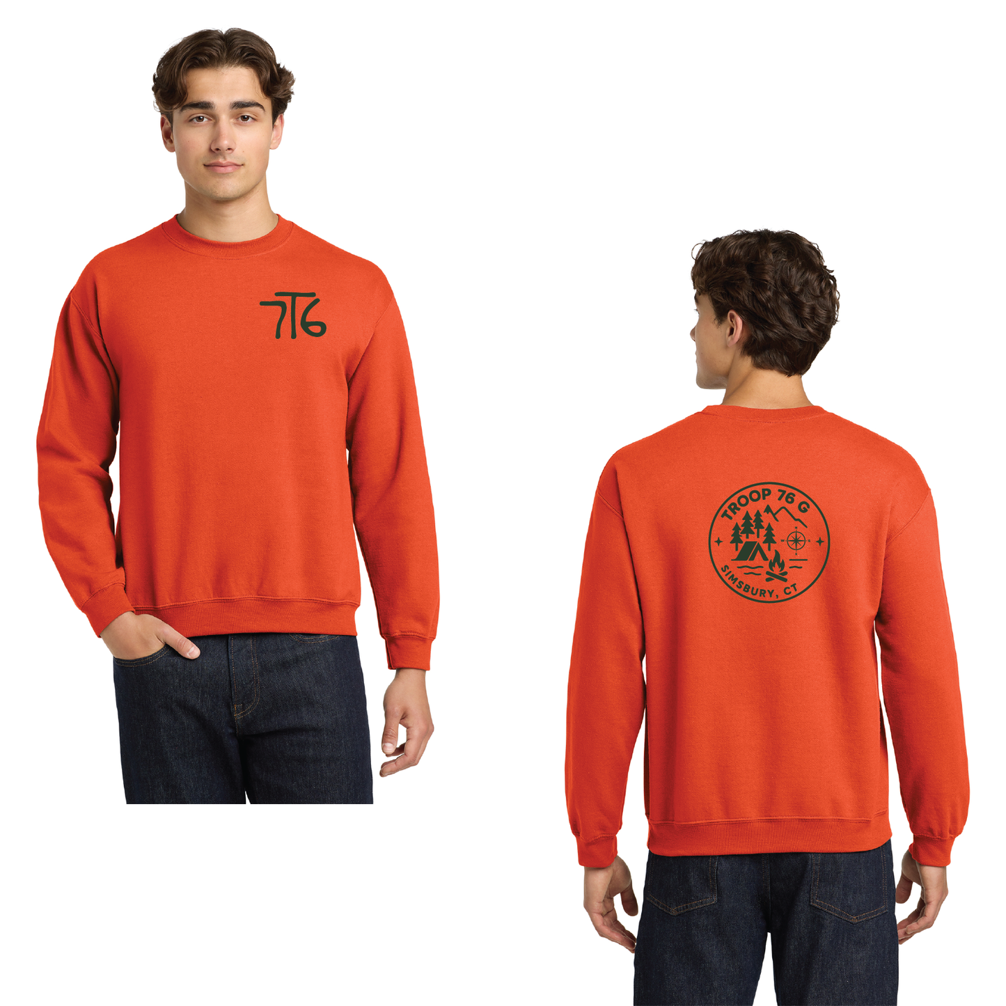 Troop 76 Girls: Crewneck Sweatshirt Adult