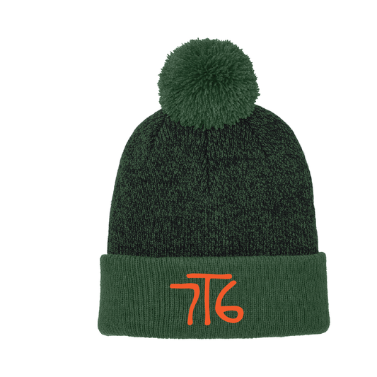Troop 76 Girls: Sport-Tek® Halftime Heather Pom Beanie. STC68