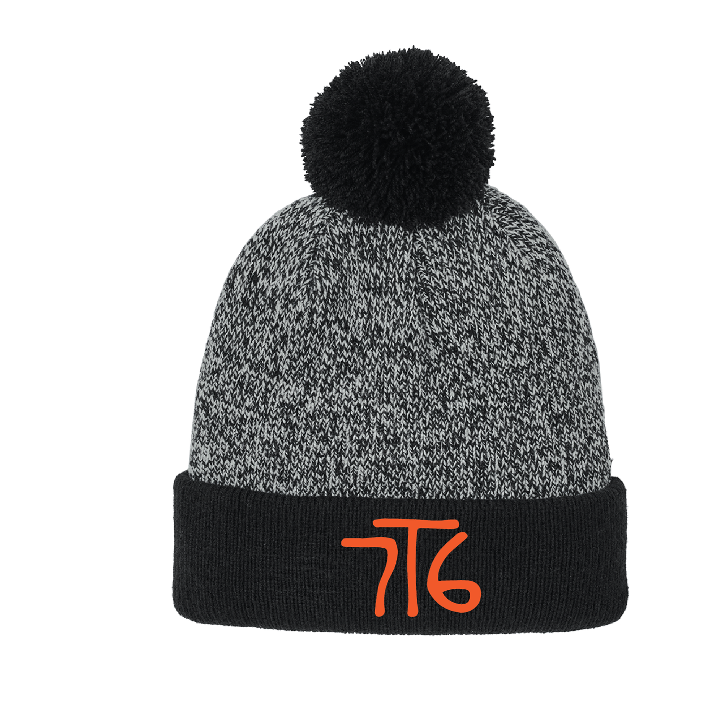 Troop 76 Girls: Sport-Tek® Halftime Heather Pom Beanie. STC68