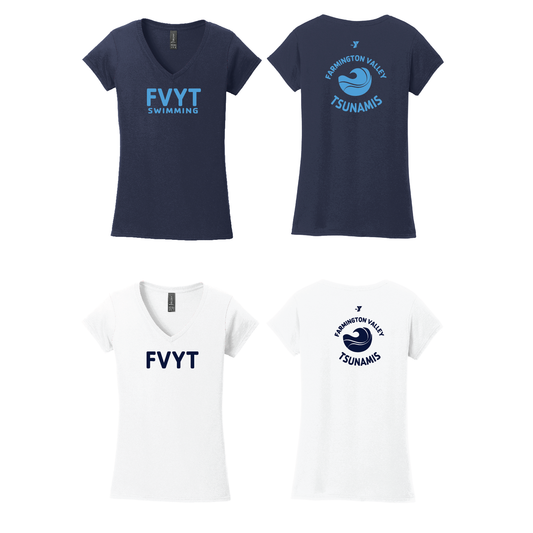 FVYT Tsunamis: Gildan Softstyle® Women's Fit V-Neck T-Shirt. 64V00L