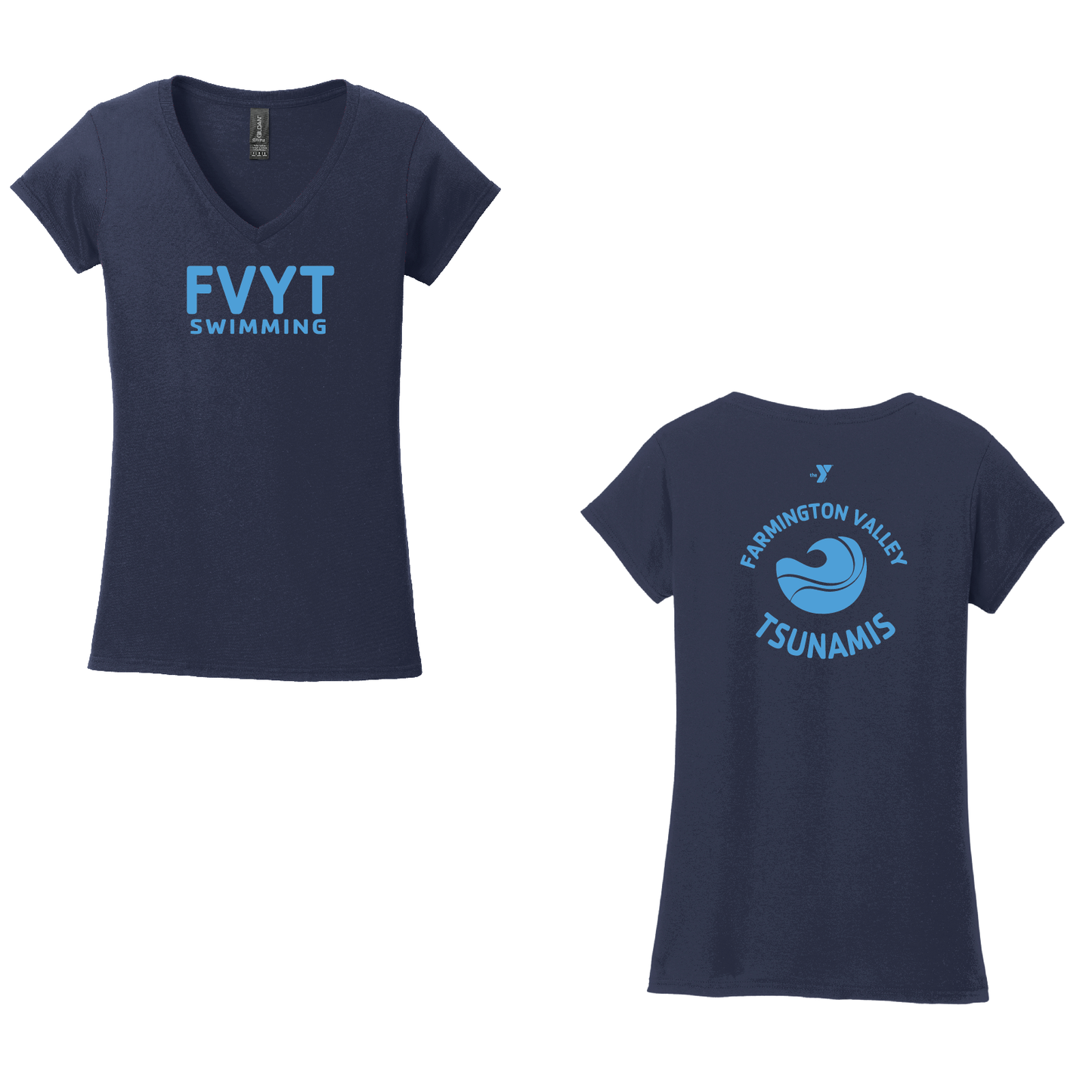 FVYT Tsunamis: Gildan Softstyle® Women's Fit V-Neck T-Shirt. 64V00L