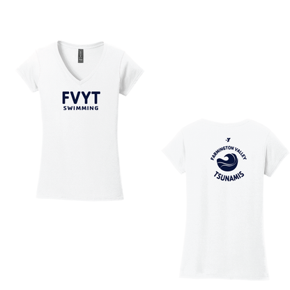 FVYT Tsunamis: Gildan Softstyle® Women's Fit V-Neck T-Shirt. 64V00L