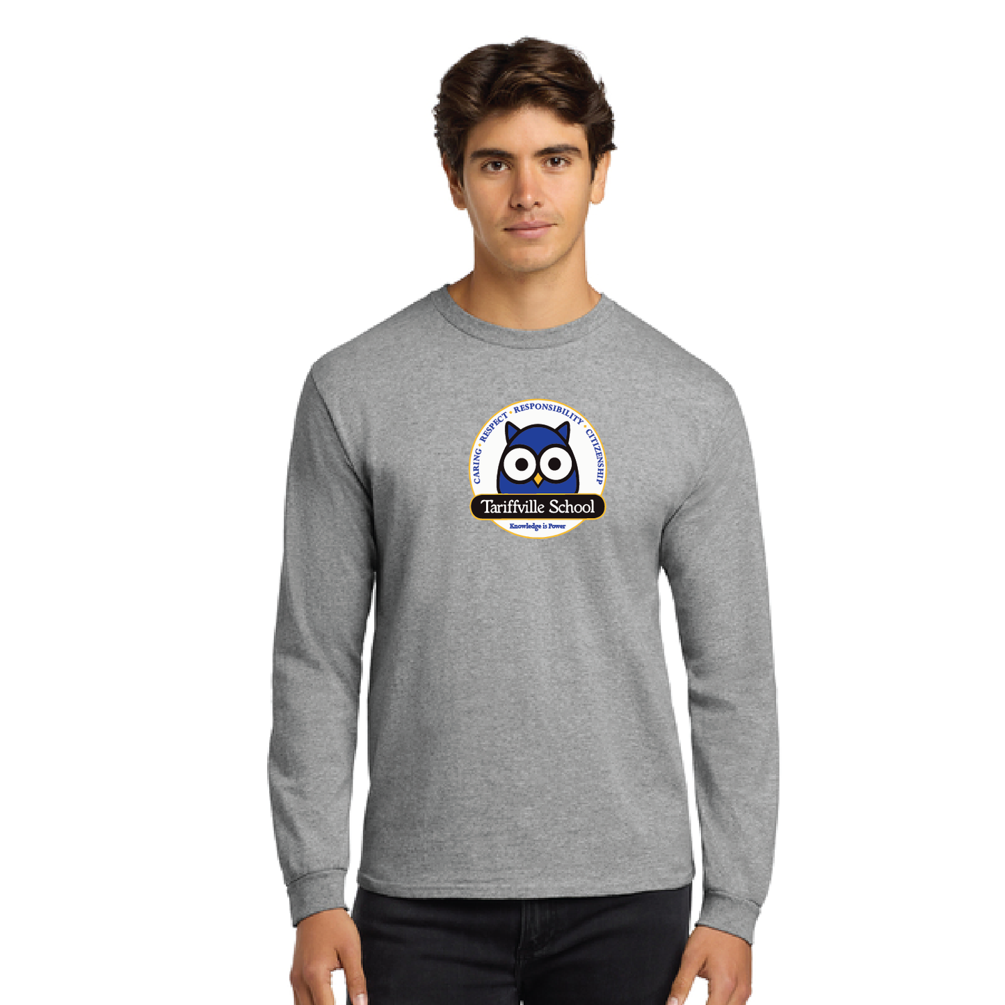 Tariffville School: Longsleeve T-Shirt Owl Logo Youth & Adult Sizes