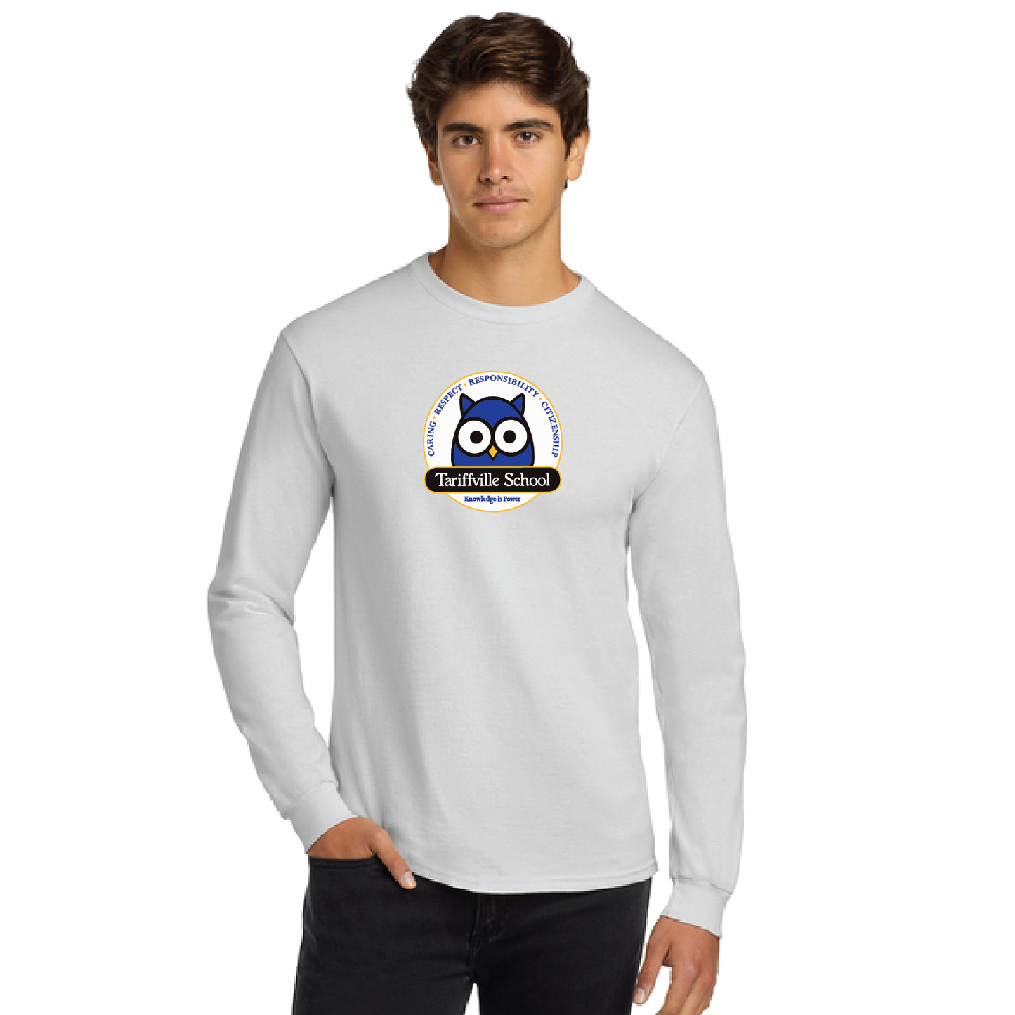 Tariffville School: Longsleeve T-Shirt Owl Logo Youth & Adult Sizes