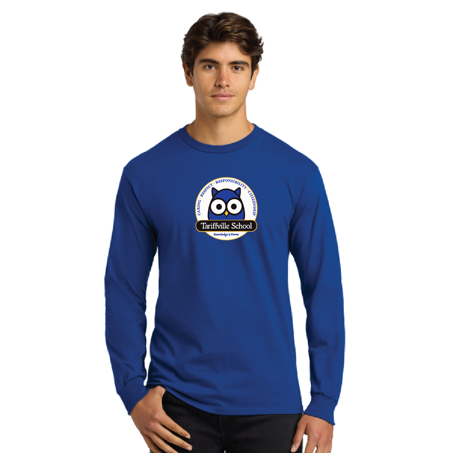 Tariffville School: Longsleeve T-Shirt Owl Logo Youth & Adult Sizes