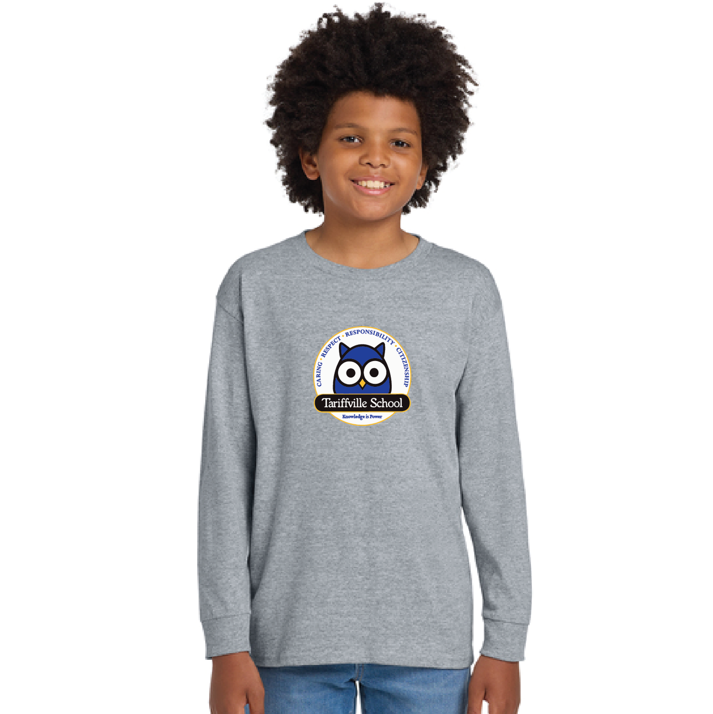 Tariffville School: Longsleeve T-Shirt Owl Logo Youth & Adult Sizes