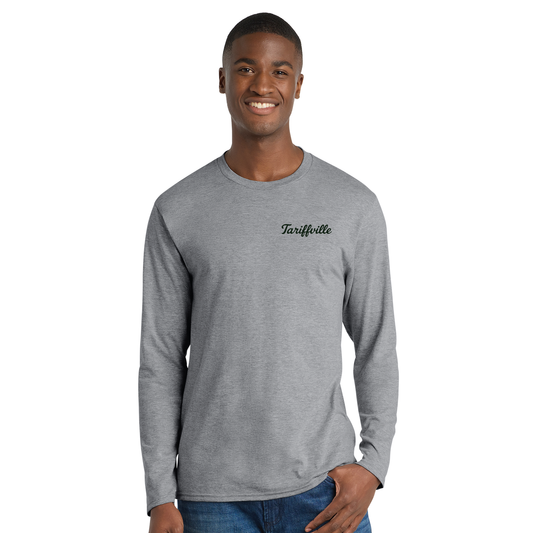 T-Ville Village Association: Soft Cotton Longsleeve T-Shirt Men's (Embroidered Logo)