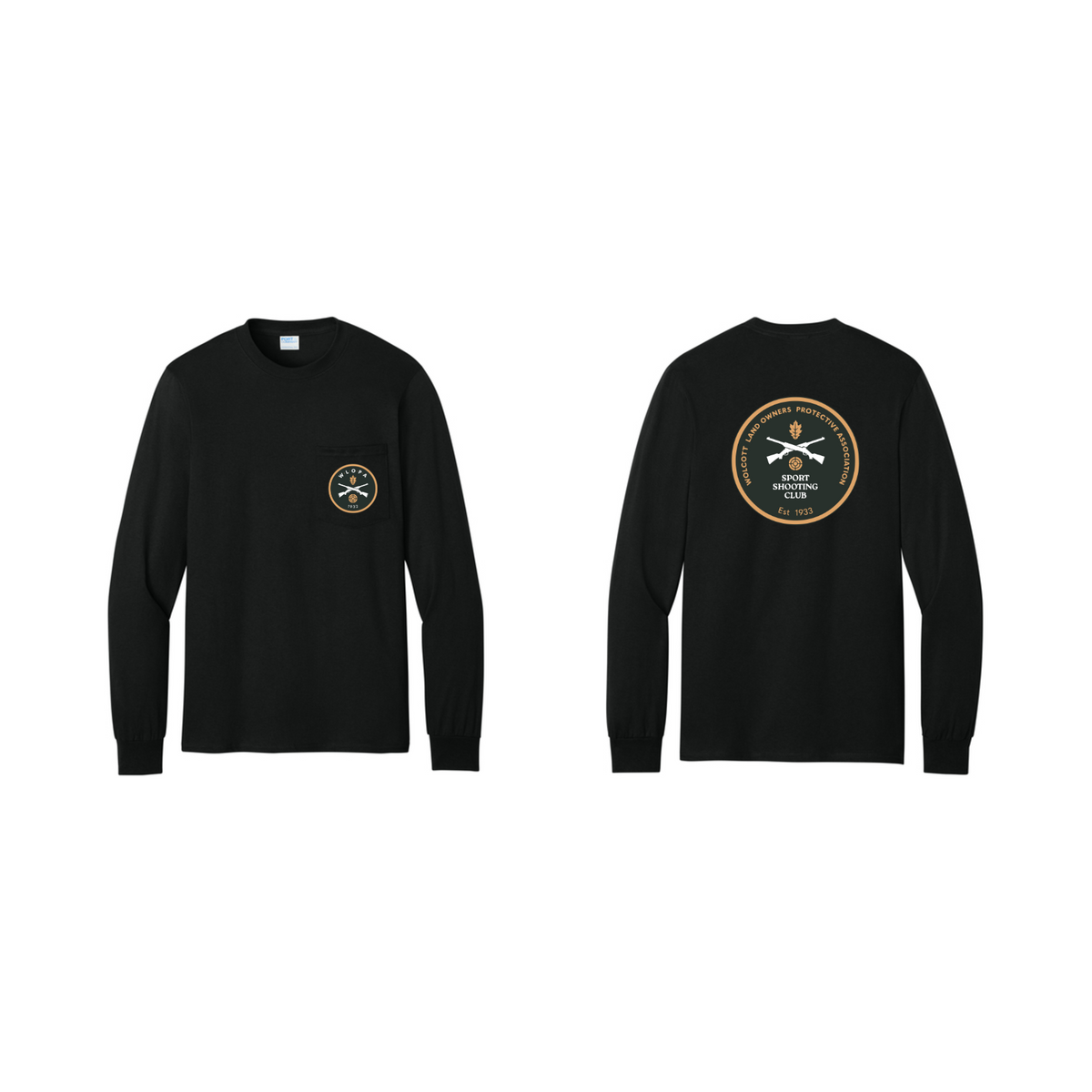 WLOPA Gun Club:  PC61LSP Port & Co® Long Sleeve Essential Pocket Tee.