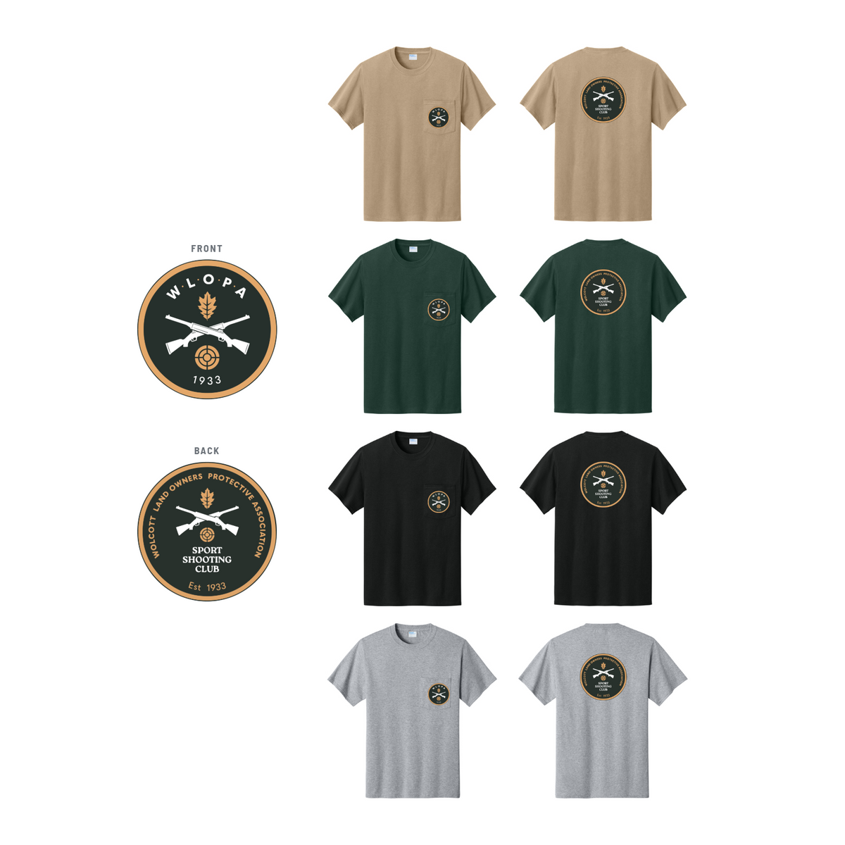 WLOPA Gun Club: PC61P Port & Co Essential Pocket Tee