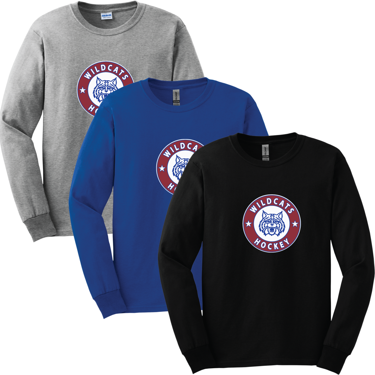 Wildcats Hockey Long Sleeve Cotton Tee