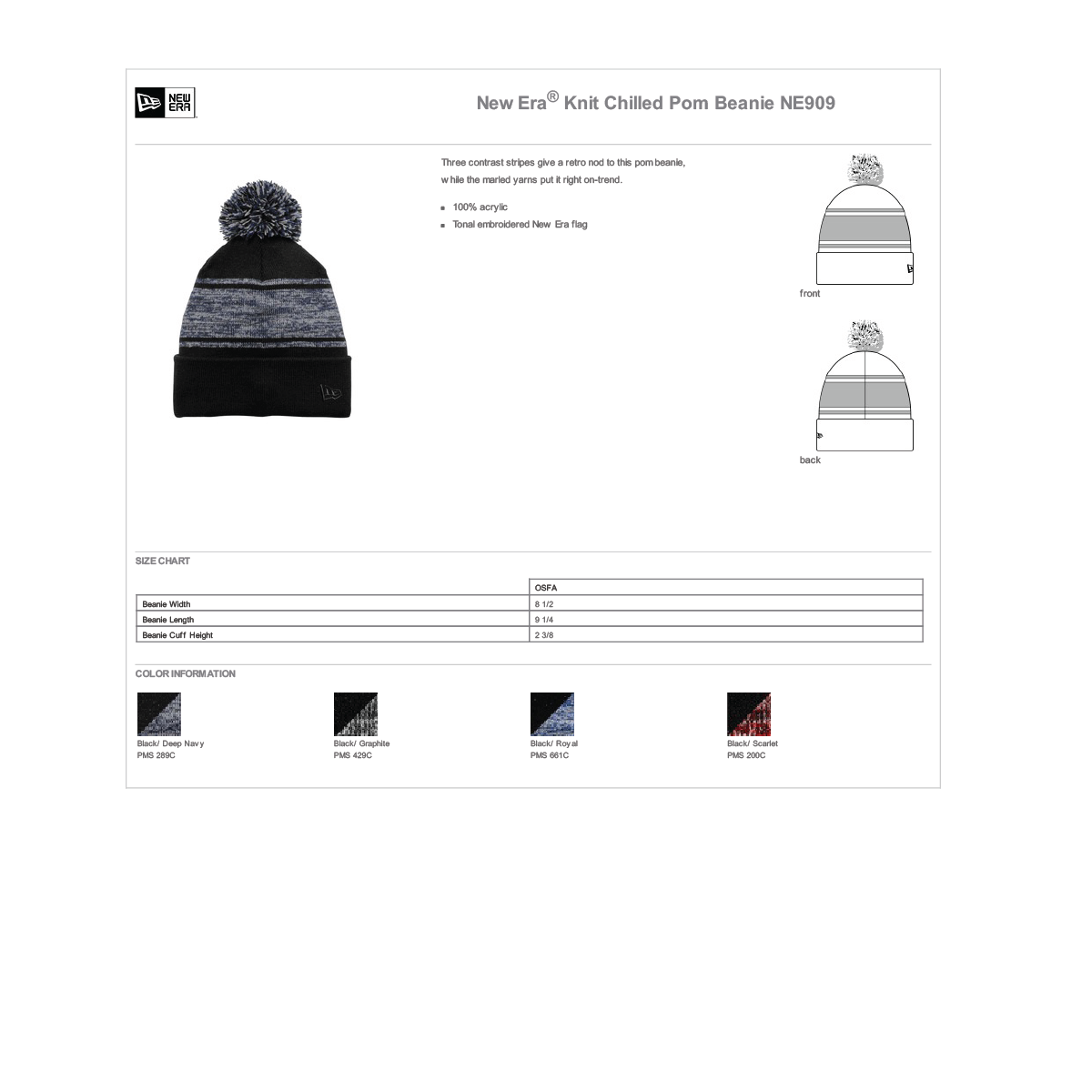 Wildcats Hockey Pom Winter Hat