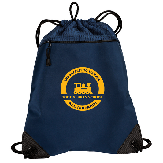 Tootin Hills: BG810 Cinch Bag with Mesh Trim