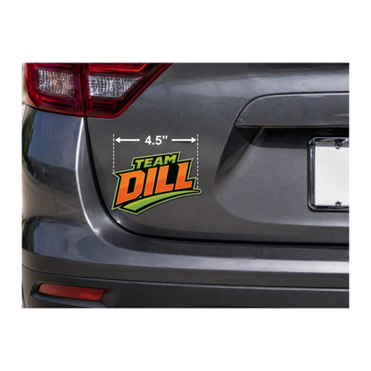Team Dill: Fat Head Removable Sticker (4.5"x 3")